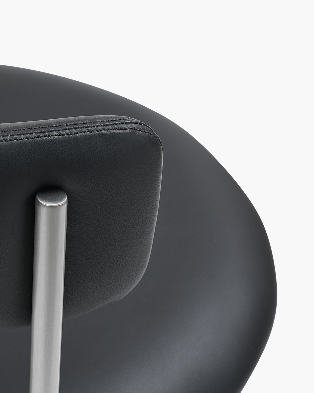 Midnight Black Bellino Dining Chair Stainless Steel Legs