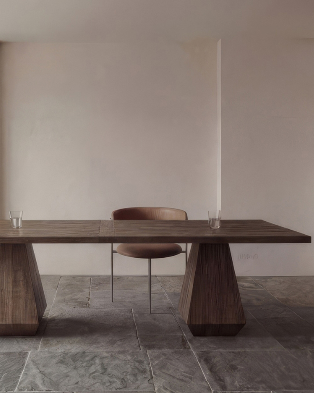 Tan Bellino Dining Chair Stainless Steel Legs