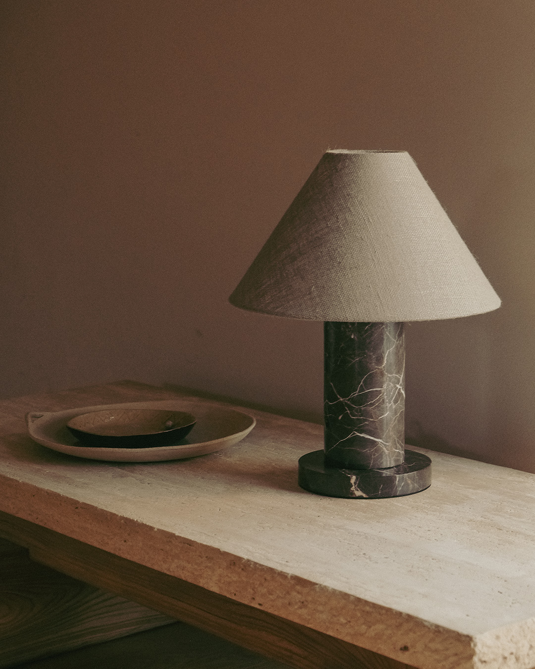 Khaki Brown Paton Table Lamp