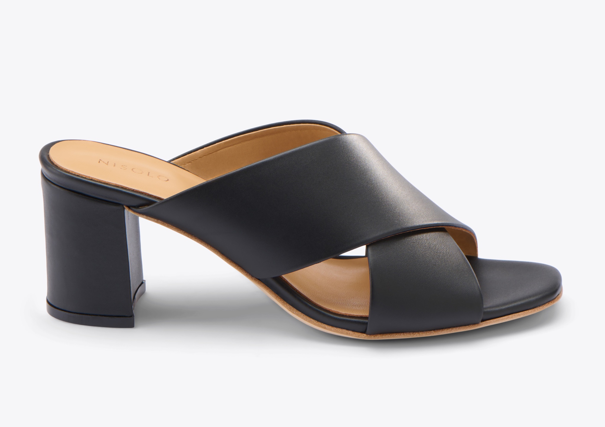 Nisolo Carina Cross Strap Mule Black - Every Nisolo product is built on the foundation of comfort, function, and design. 