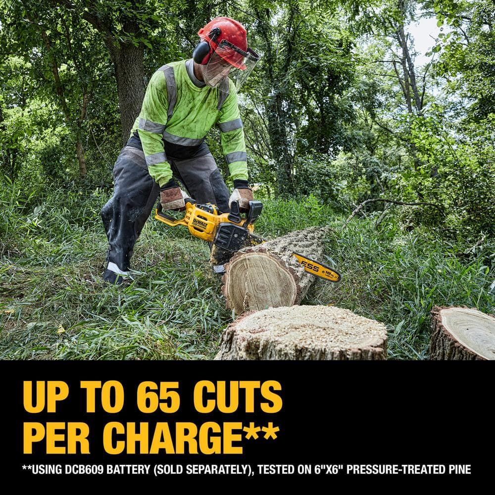 FLEXVOLT 60V MAX Lithium-Ion Brushless Cordless 18" Chainsaw Kit 3.0 Ah