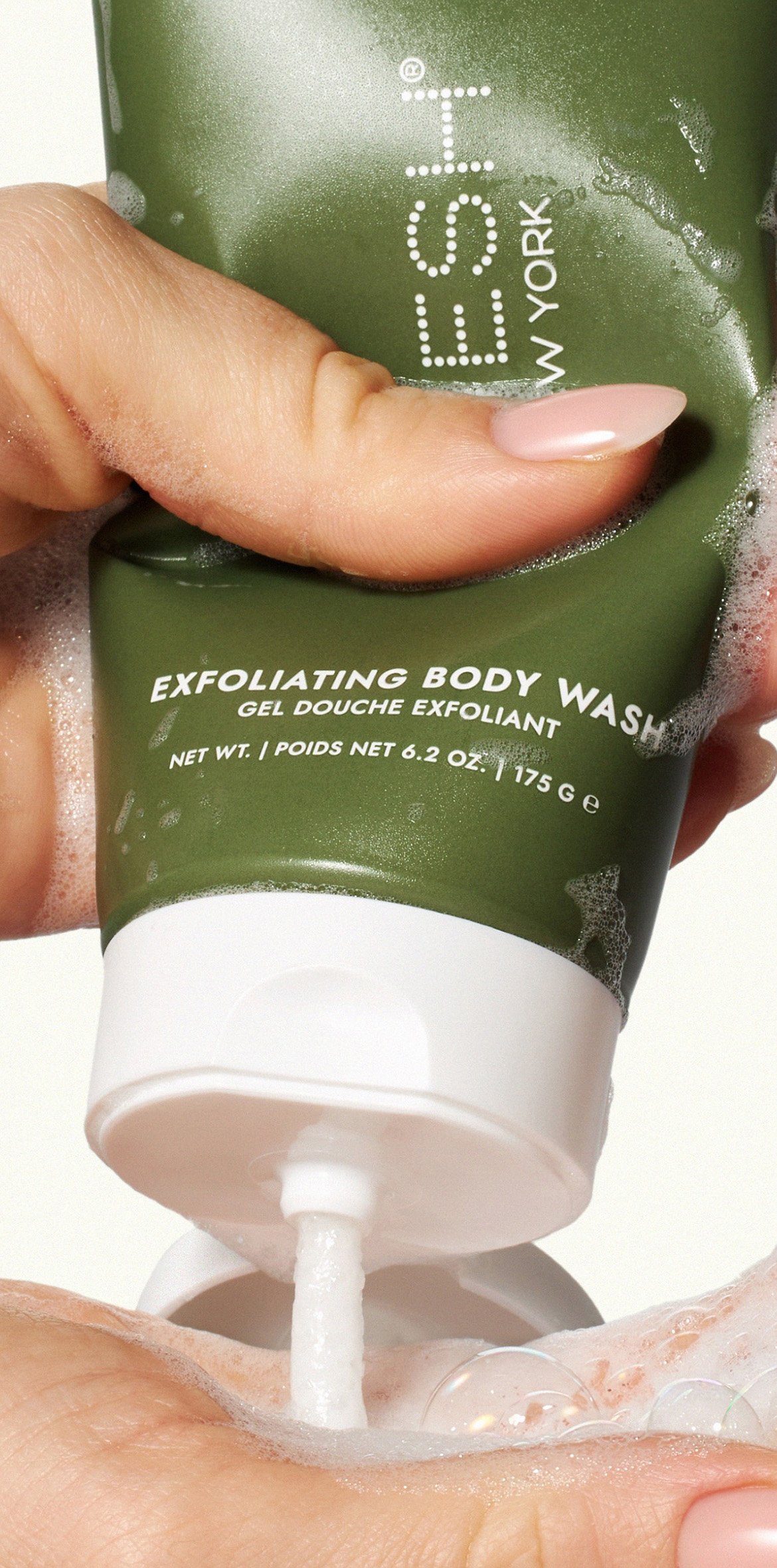 Exfoliating Body Wash Hinoki & Lavanda - Sugar Scrub with Plant-Derived AHAs