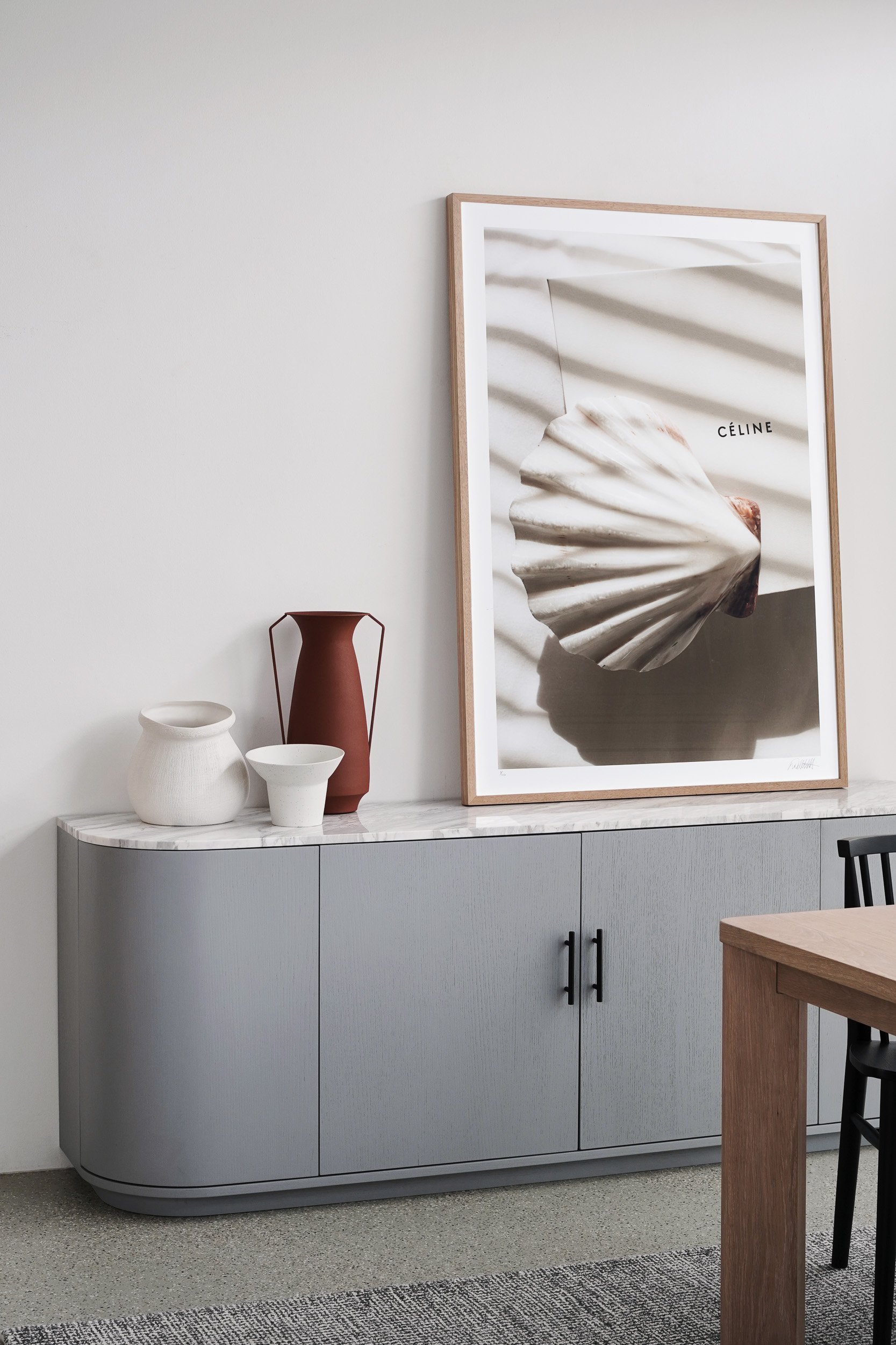 Zara 4 Doors Sideboard - Light Grey - Floor Stock