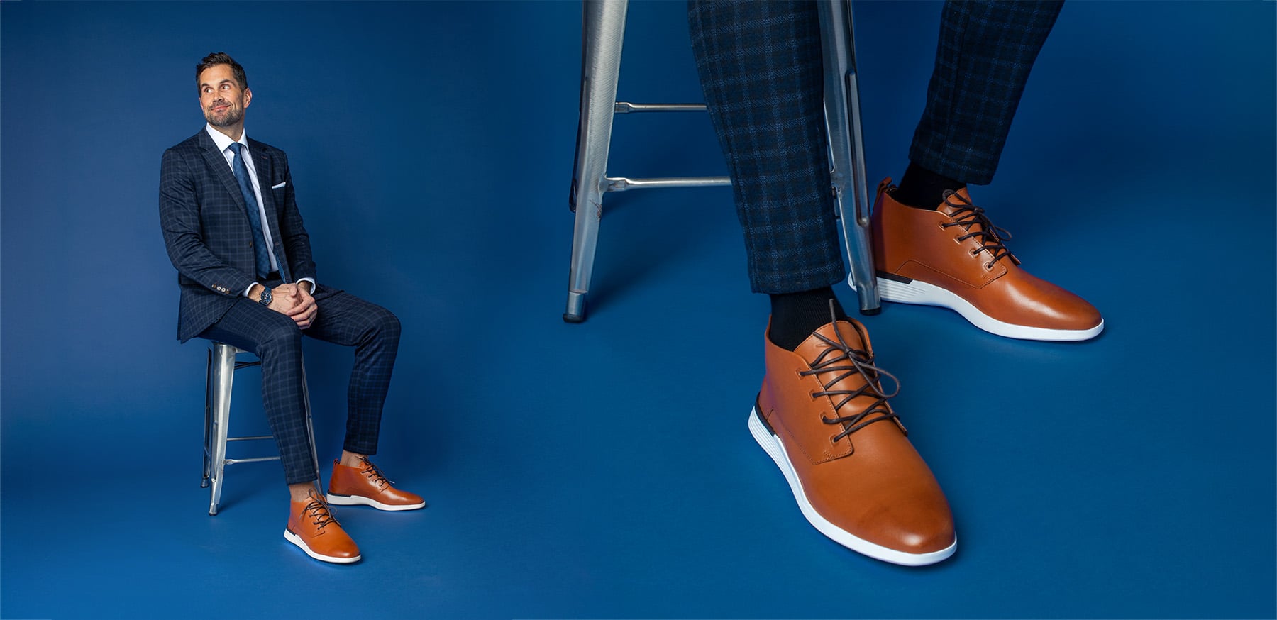 Matt Leinart Heisman winning Quarterback for USC Trojans wearing the Wolf & Shepherd Crossover Chukka.