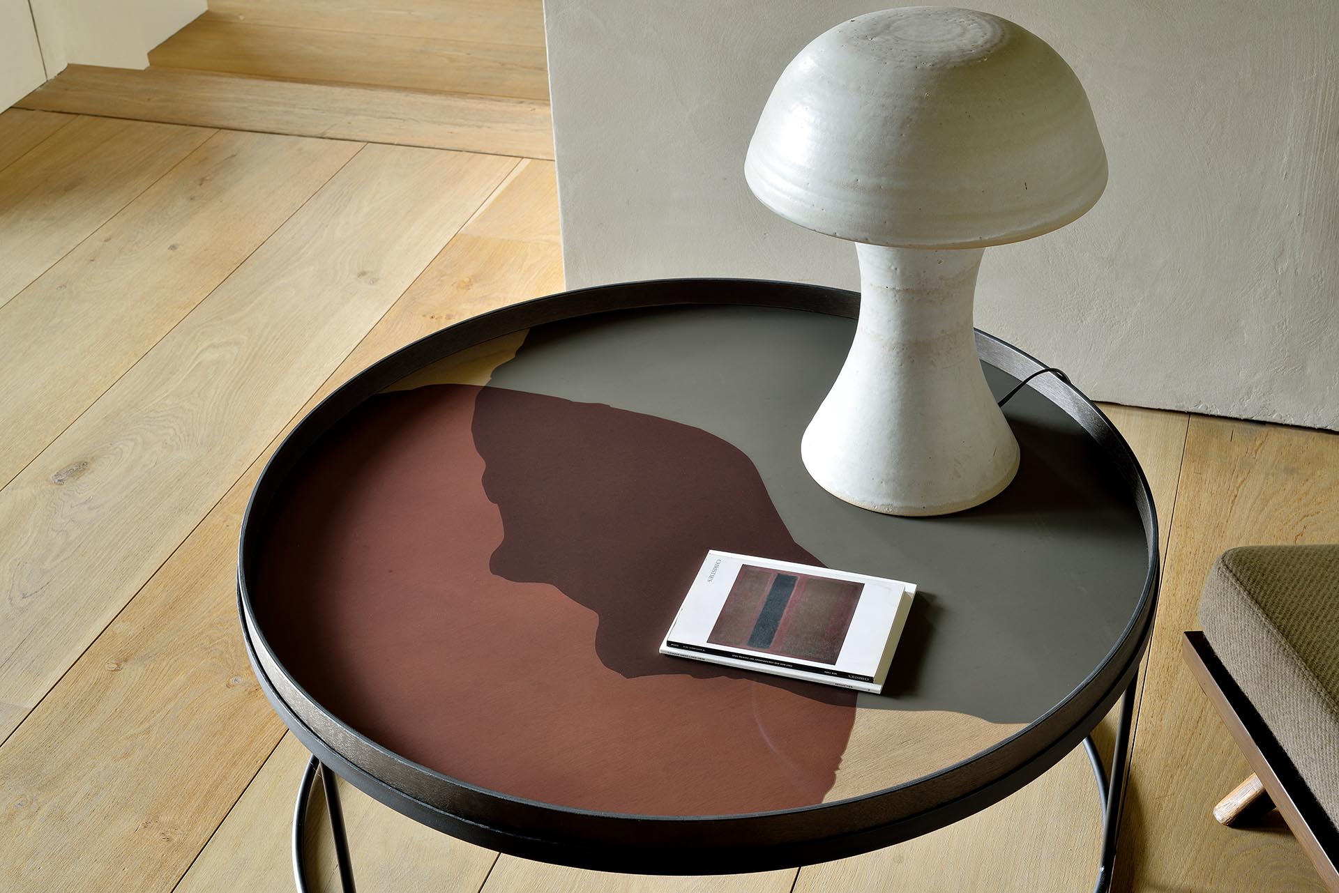 Ethnicraft Round Glass Tray - XL