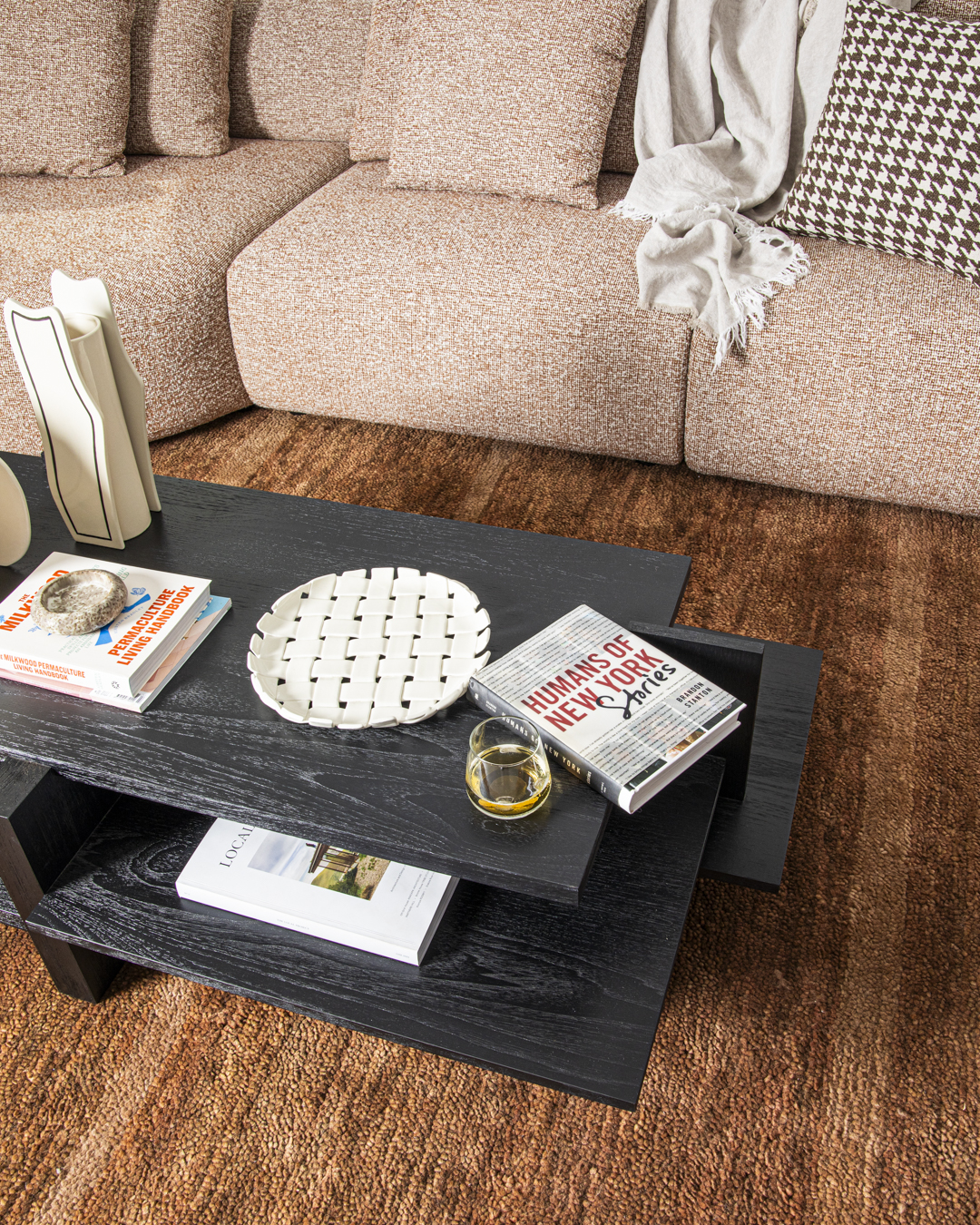 Ethnicraft Teak Abstract Coffee Table