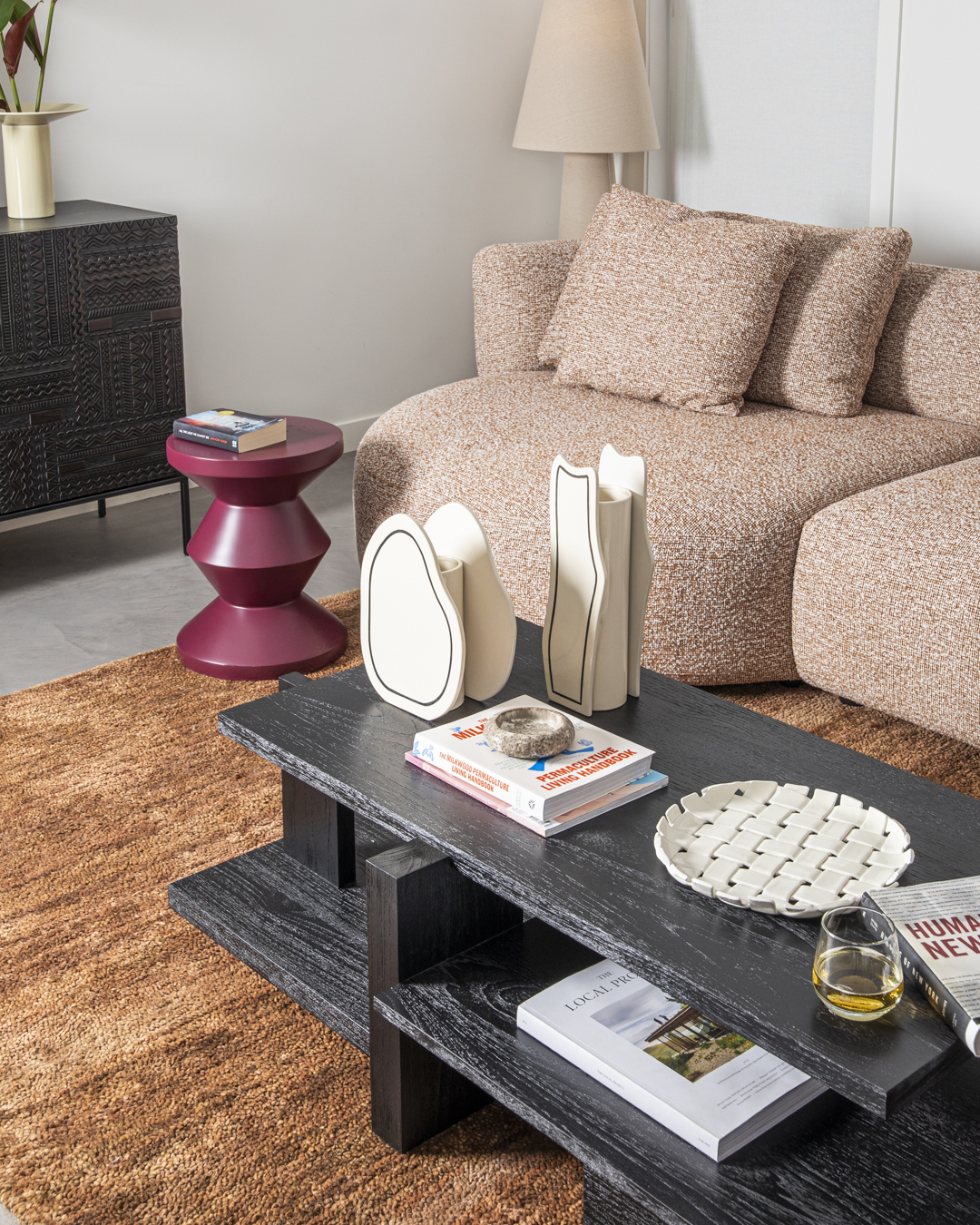 Ethnicraft Teak Abstract Coffee Table