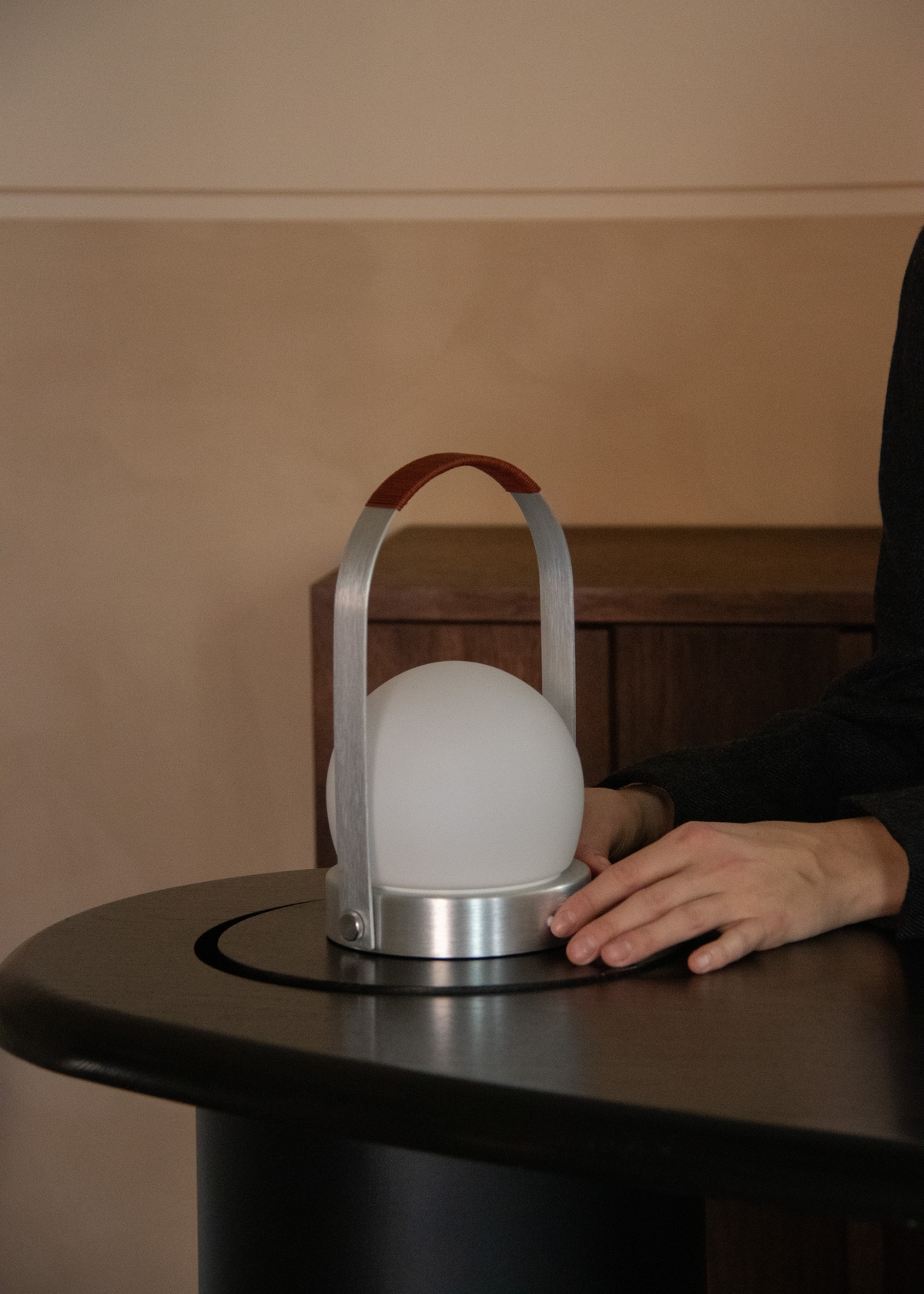 Carrie Portable Brass Table Lamp