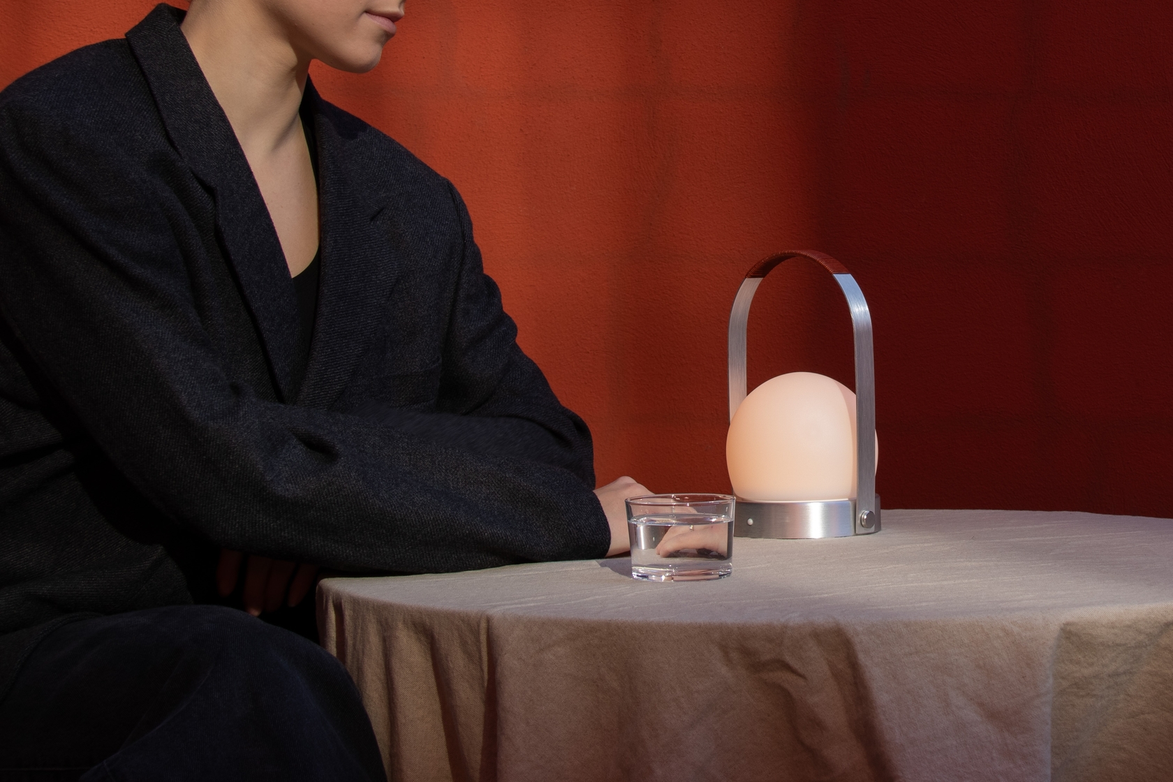 Carrie Portable Brass Table Lamp