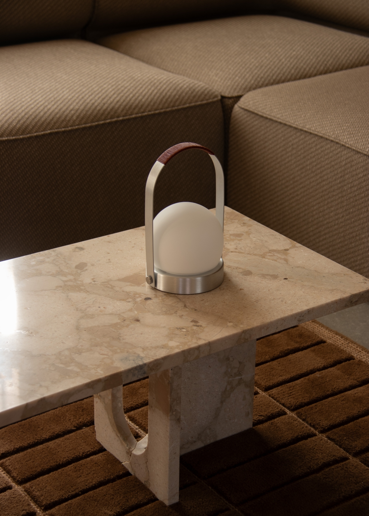 Carrie Portable Brass Table Lamp