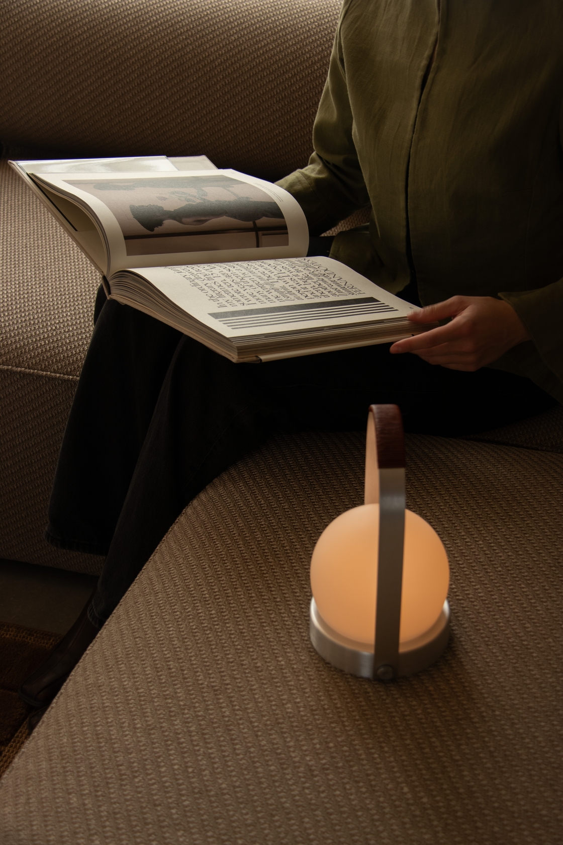 Carrie Portable Brass Table Lamp