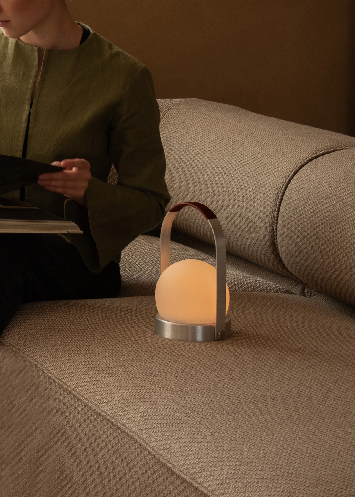 Carrie Portable Brass Table Lamp
