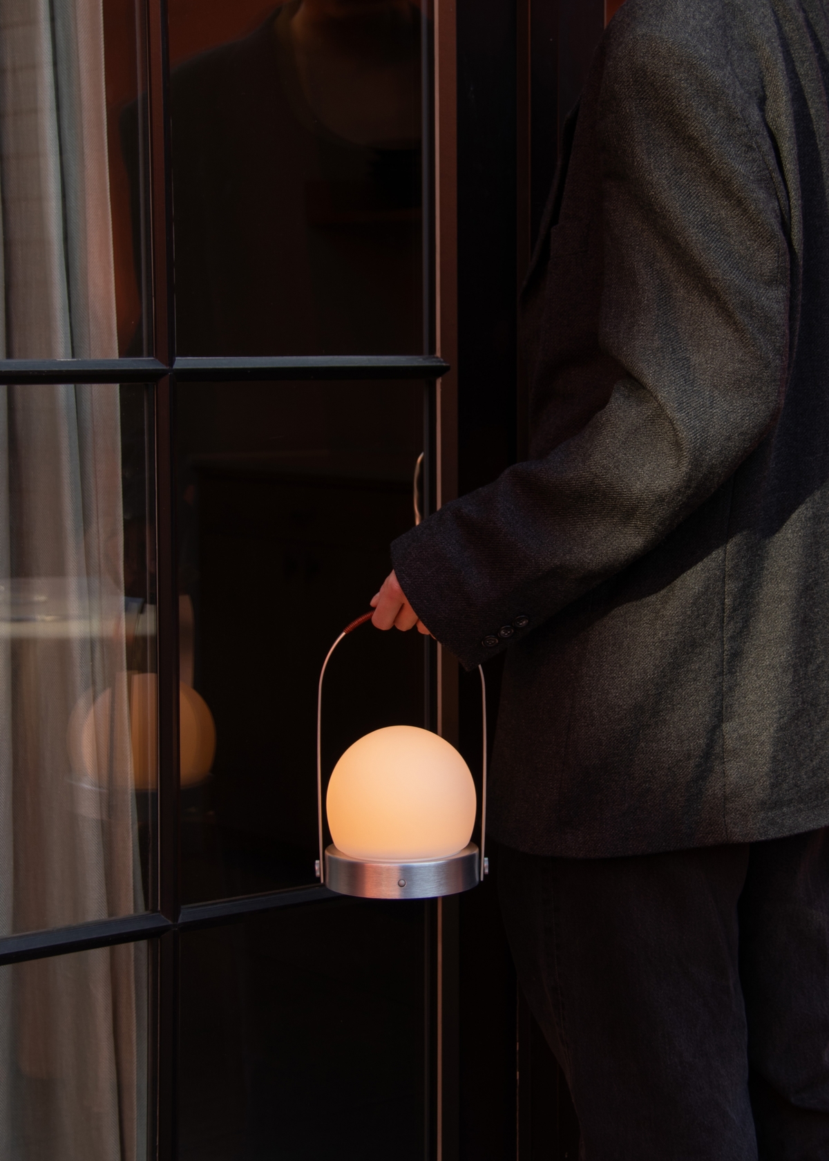 Carrie Portable Brass Table Lamp