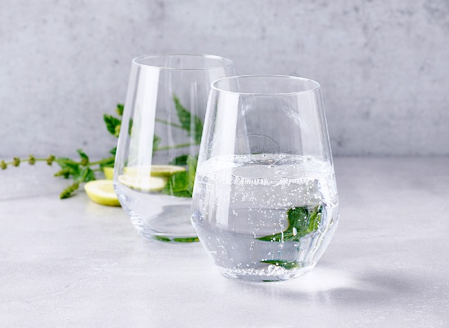 Keltum Lead-Free Crystal Clear Water Glasses, Set of 2