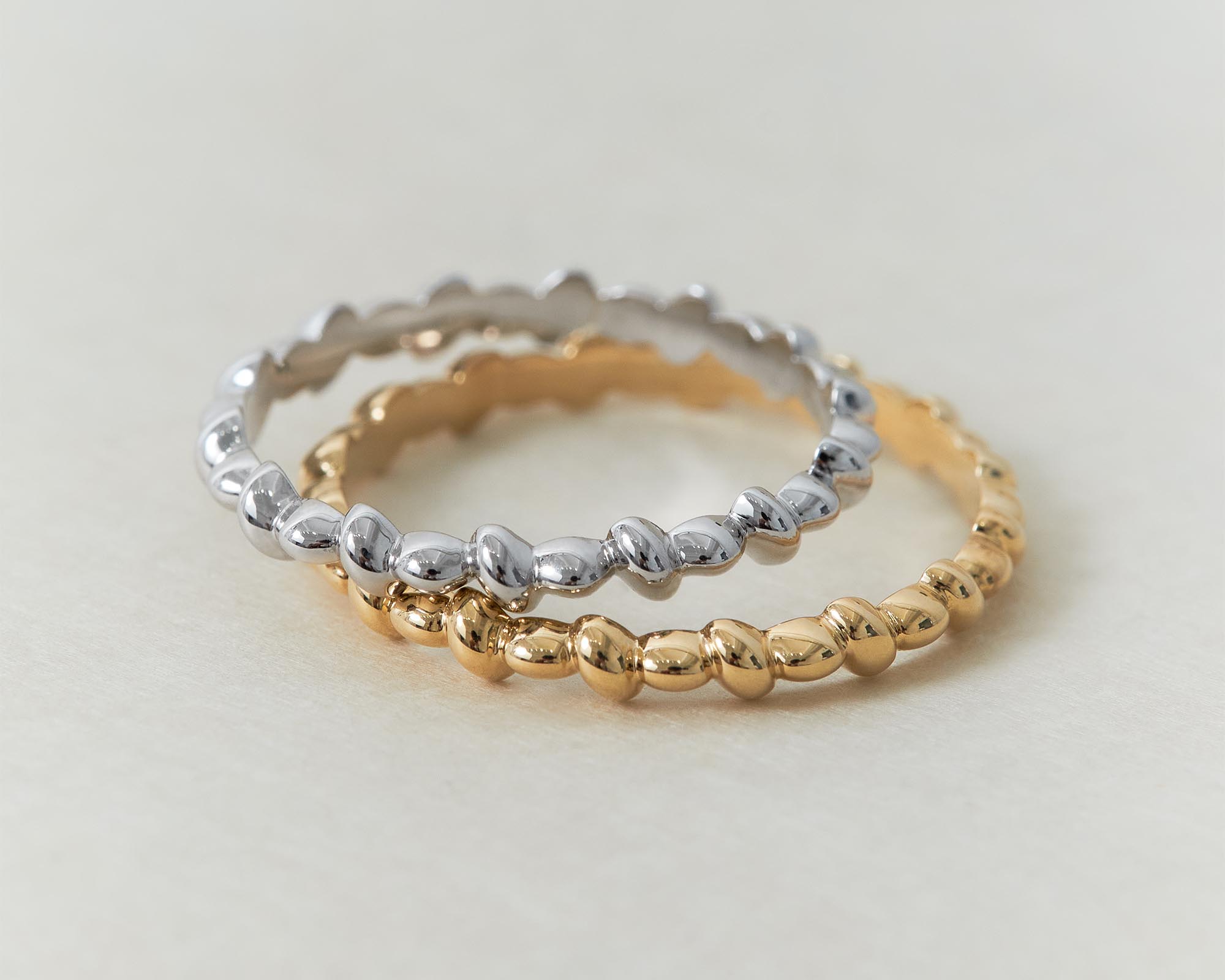 【9月限定5%OFF】perche? /bubble ring k18 The Bubble Stackable Wedding Band | Holden