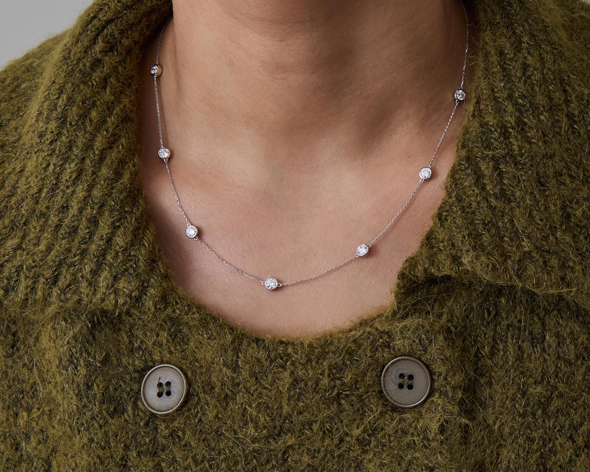 The Classic Diamond Station Necklace | Holden