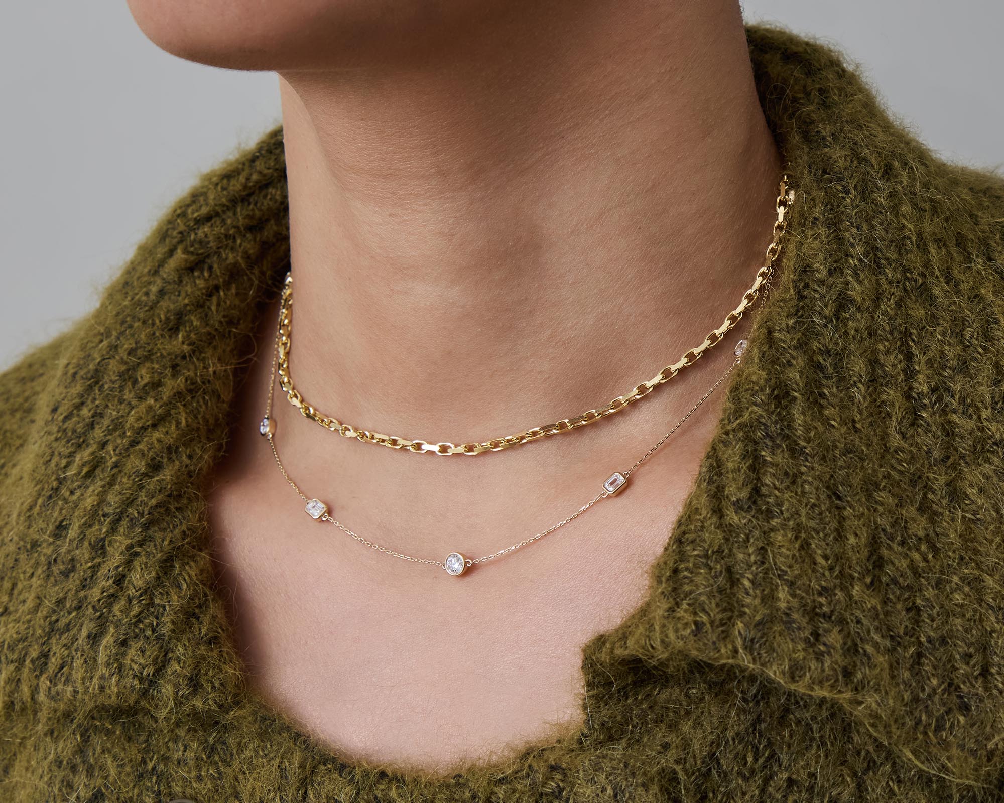 The Mixed Stone Station Necklace | Holden