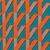 Relaxed Silk Drawstring Pant - Teal/Bright Orange V Monogram