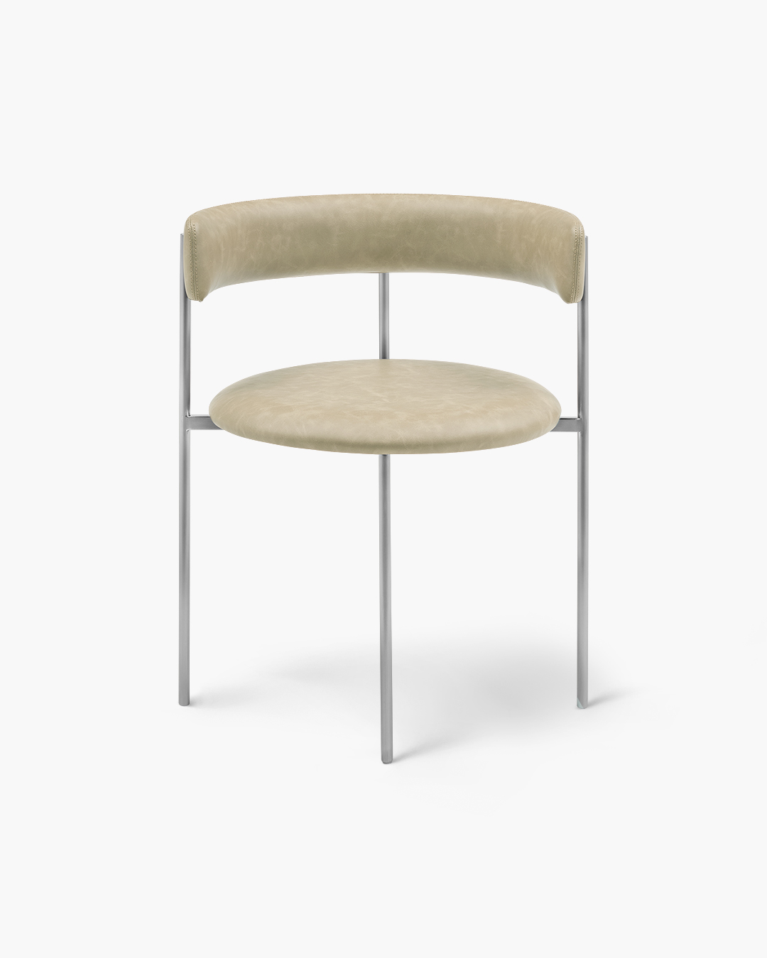 Olive Bellino Dining Chair Stainless Steel Legs