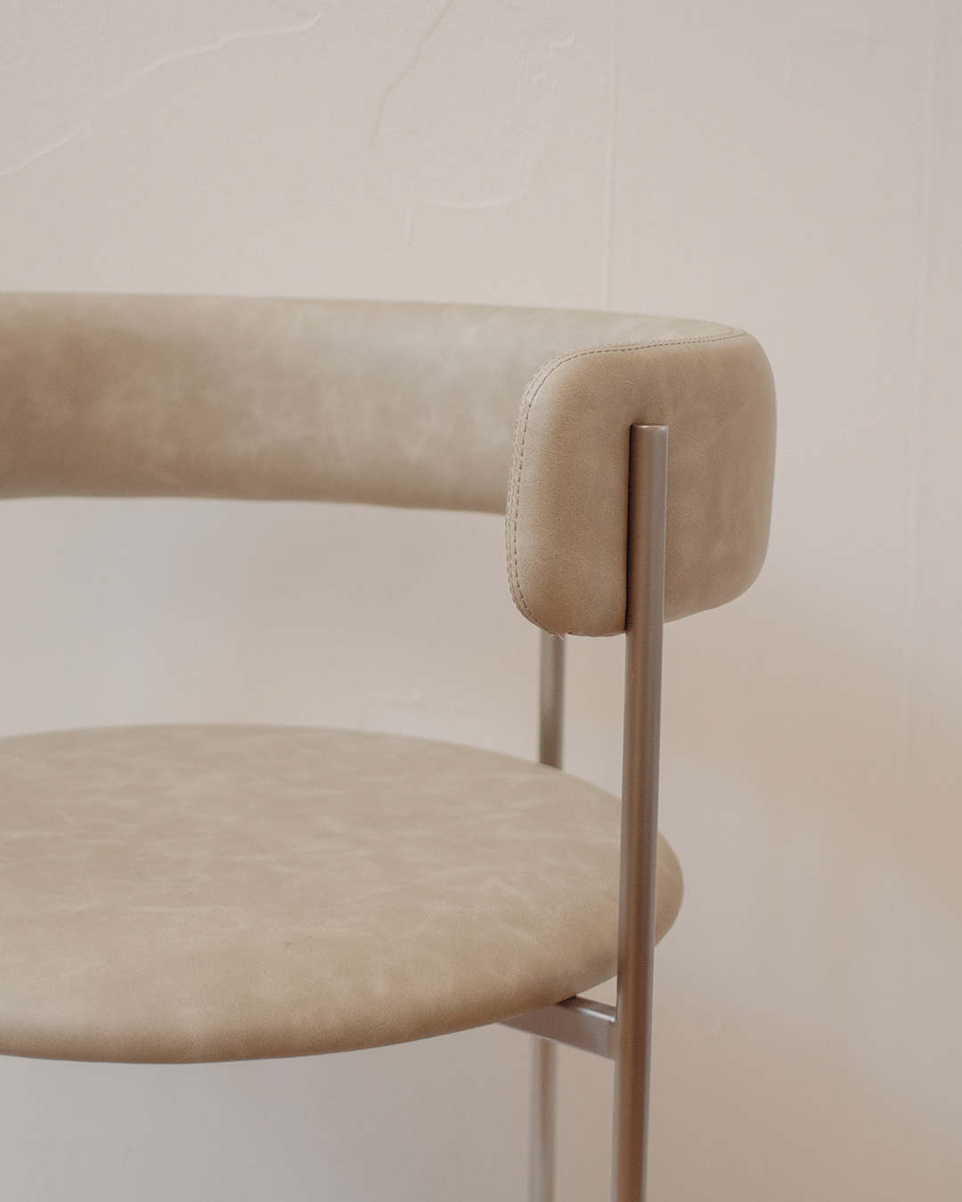 Olive Bellino Dining Chair Stainless Steel Legs