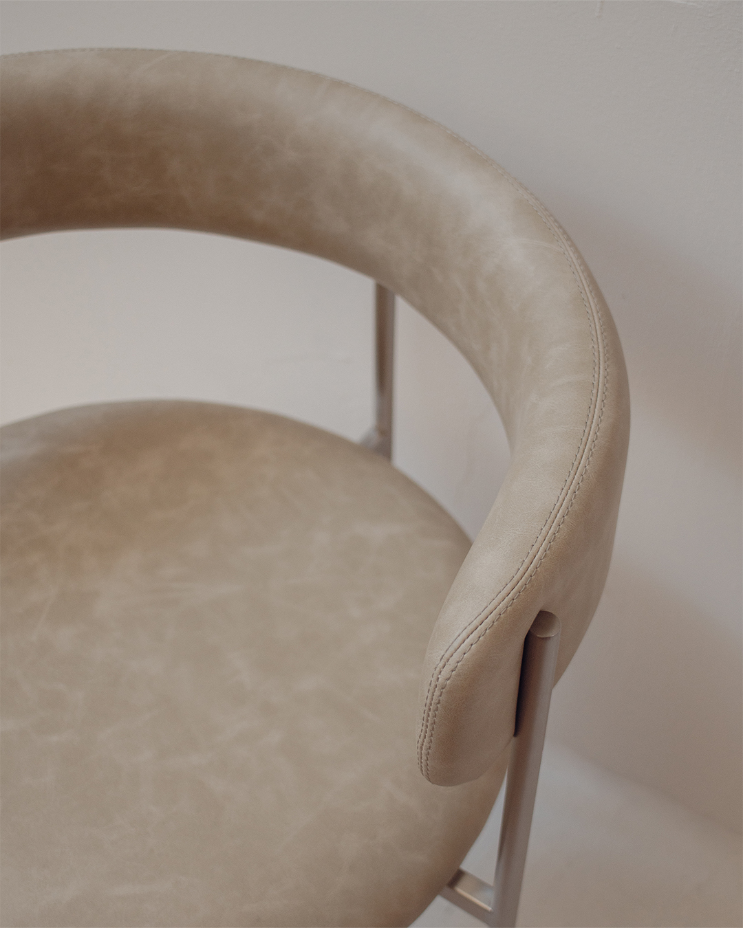 Olive Bellino Dining Chair Stainless Steel Legs