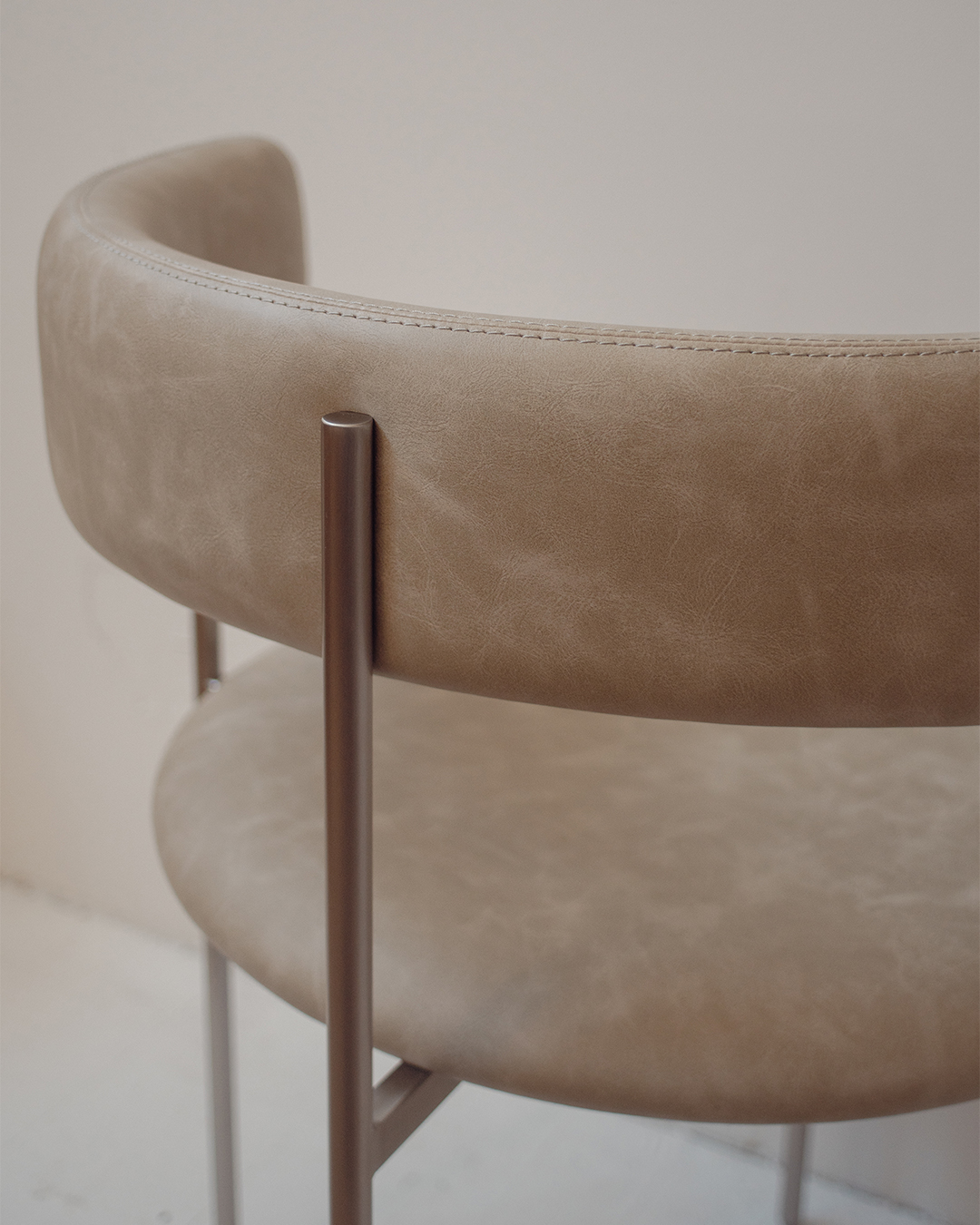 Olive Bellino Dining Chair Stainless Steel Legs