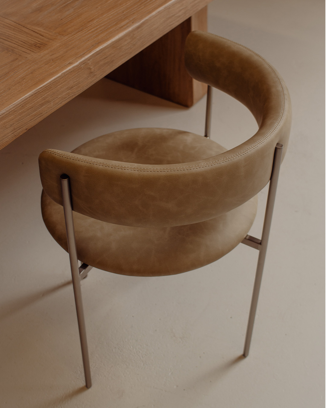 Olive Bellino Dining Chair Stainless Steel Legs