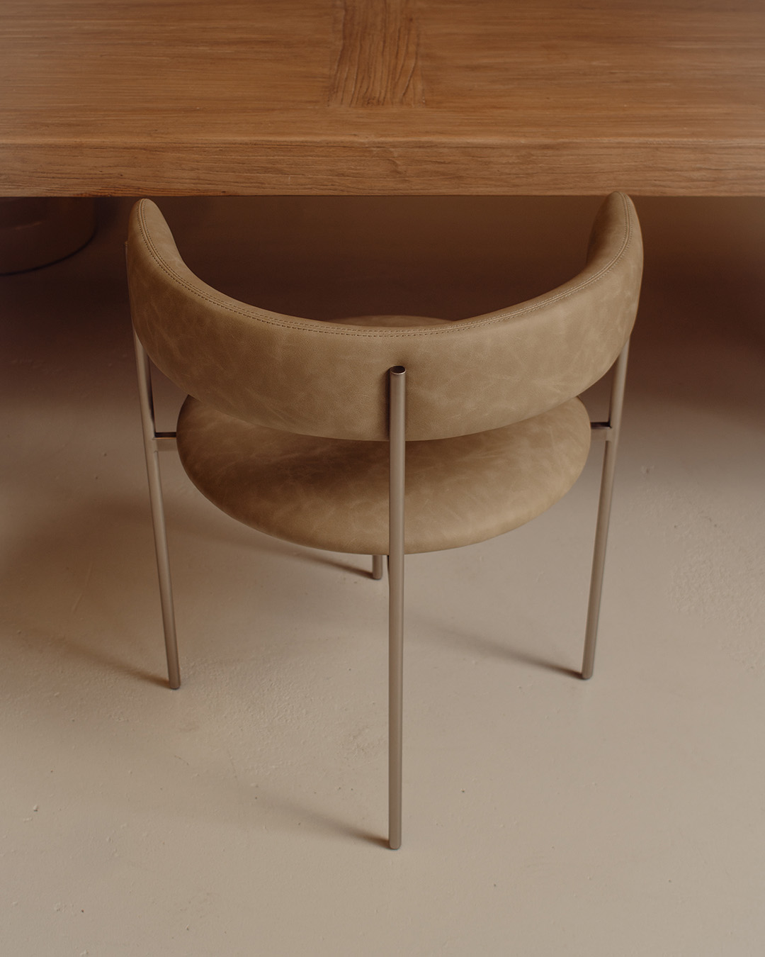 Olive Bellino Dining Chair Stainless Steel Legs