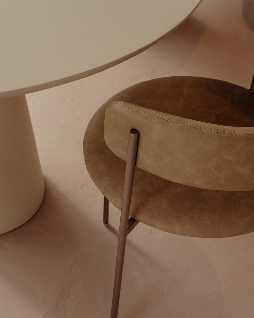 Olive Bellino Dining Chair Stainless Steel Legs