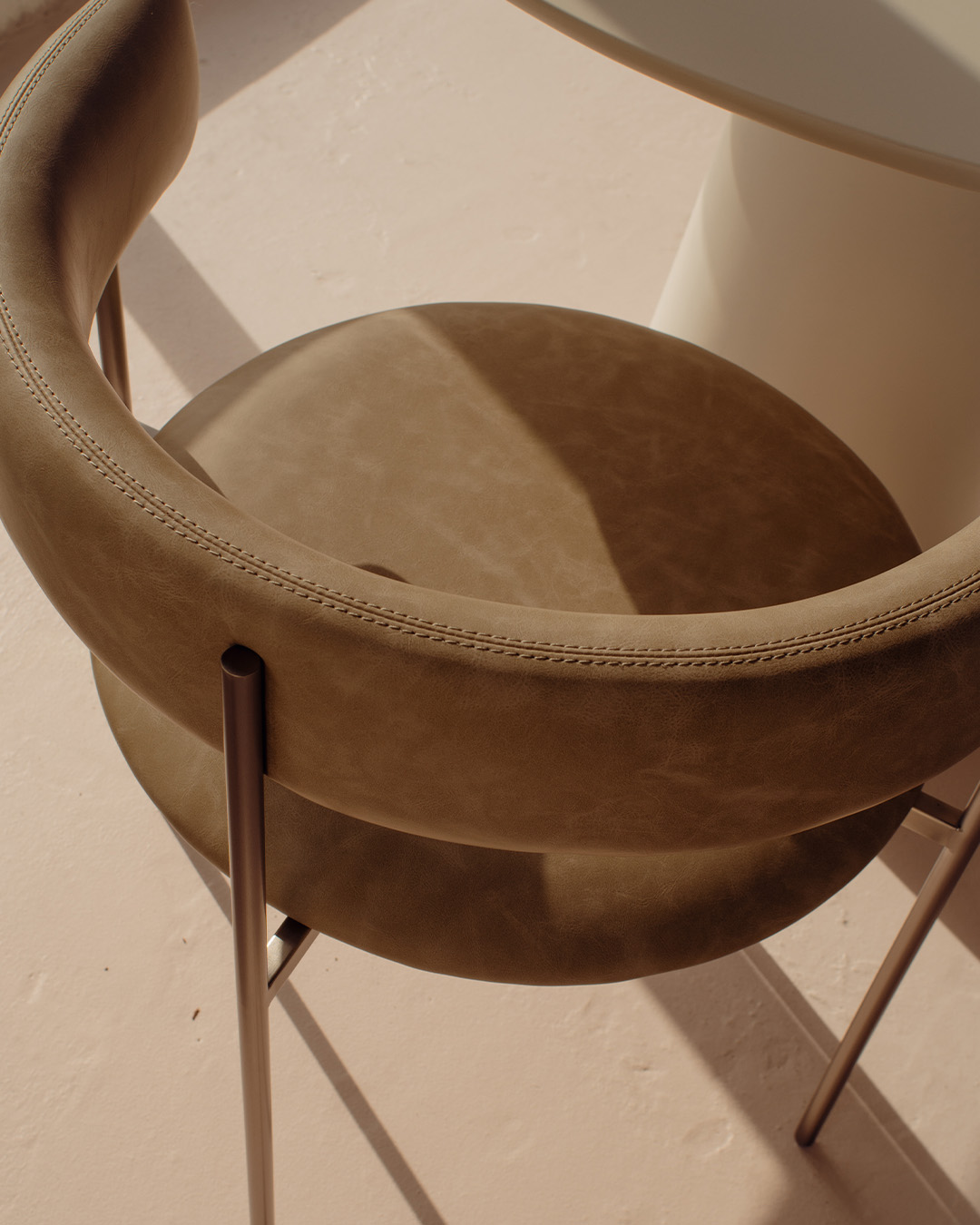 Olive Bellino Dining Chair Stainless Steel Legs