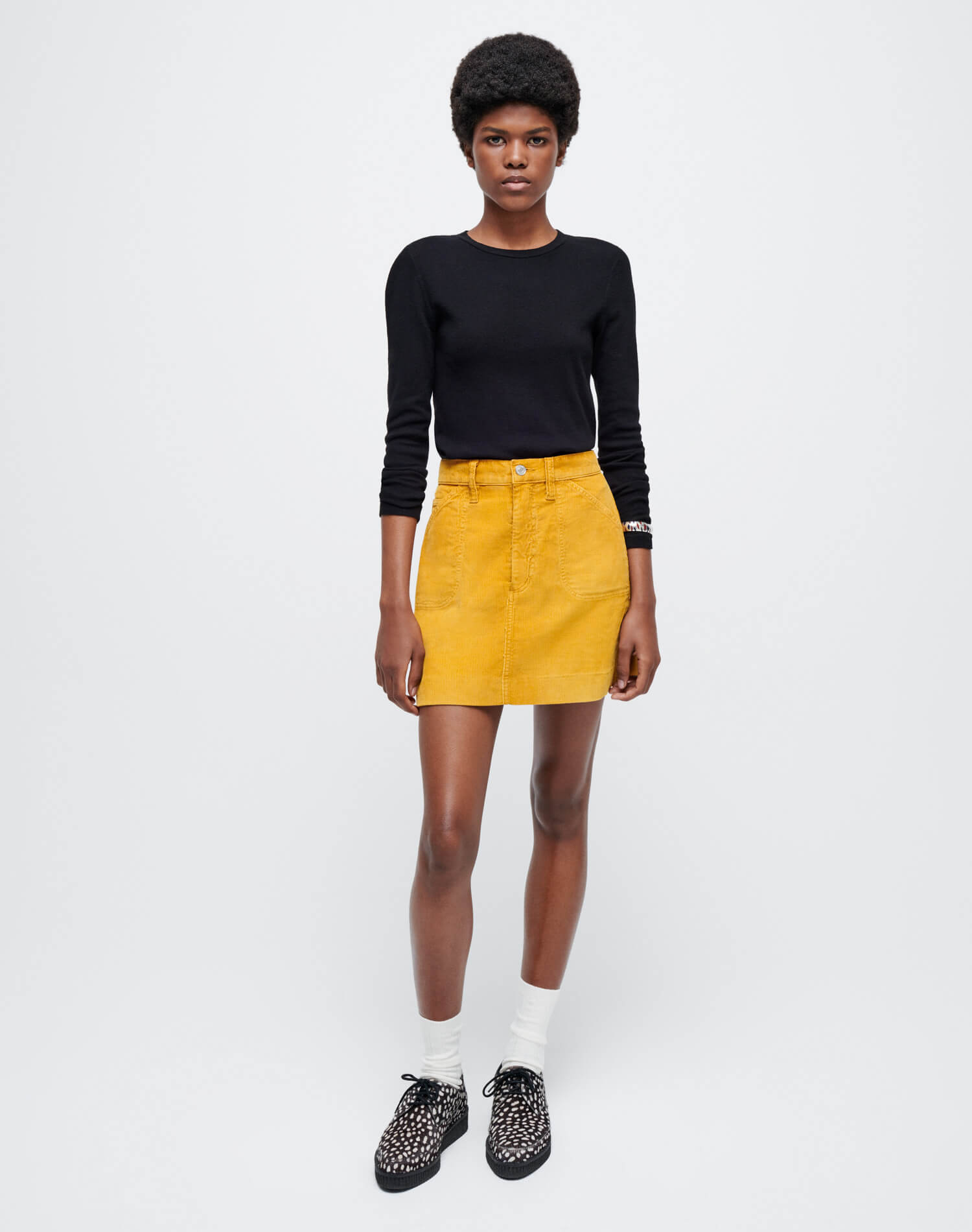 Cute Mini Skirt  Mustard Yellow Mini Skirt  Denim Mini Skirt  Lulus