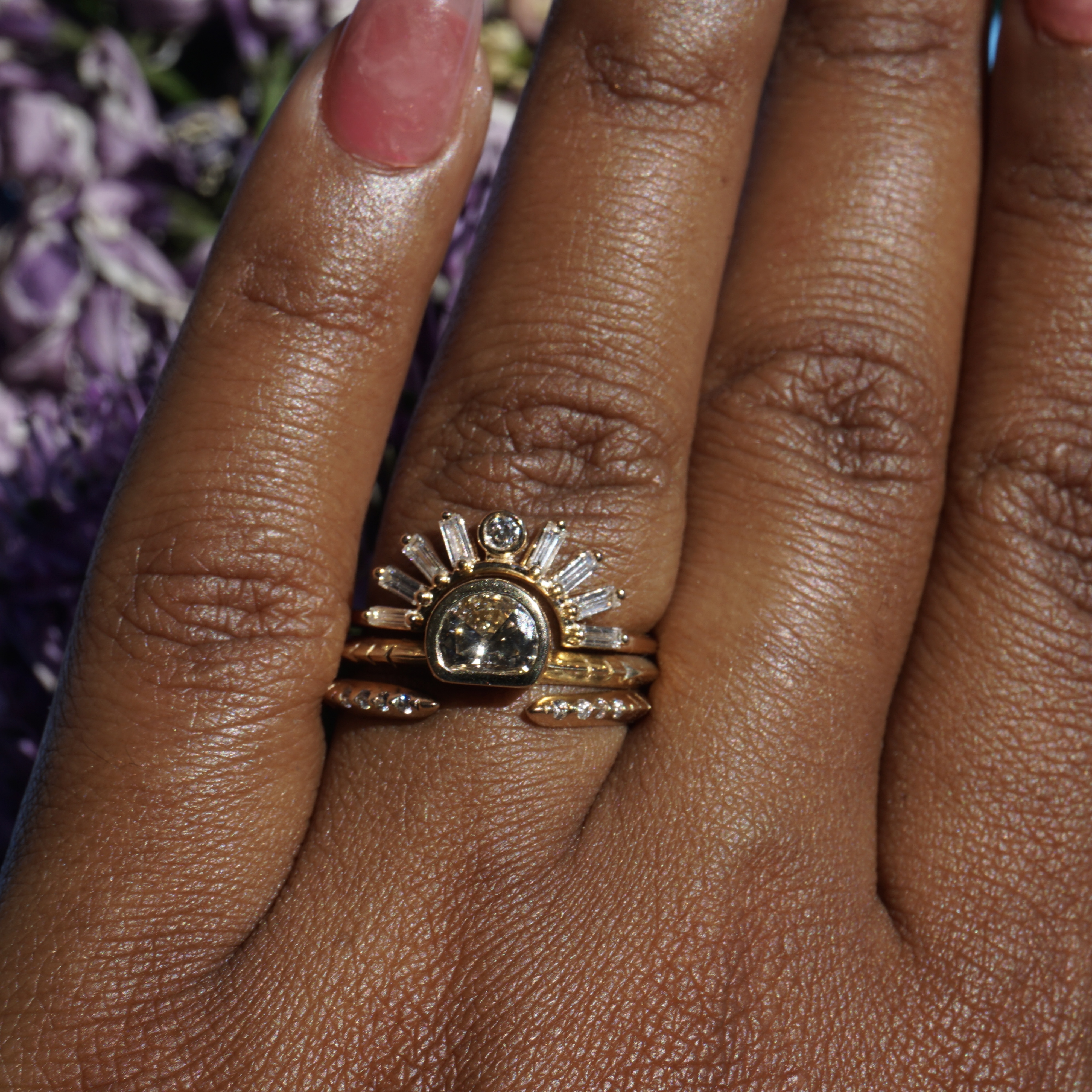 Half Moon Diamond Ring Set | Young in the Mountains
