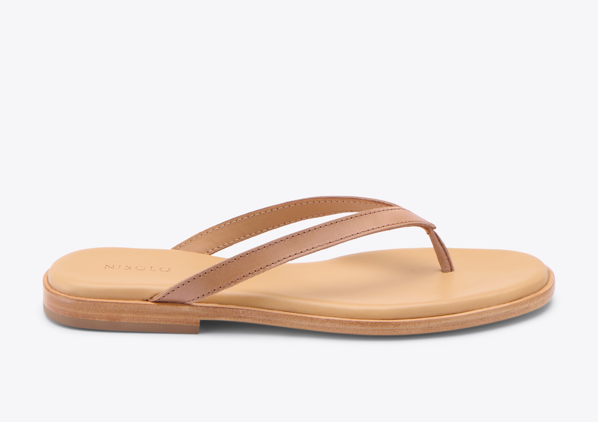 Nisolo Isabel Go-To Flip Flop Almond - Every Nisolo product is built on the foundation of comfort, function, and design. 