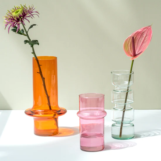 Glass Vase - Pink