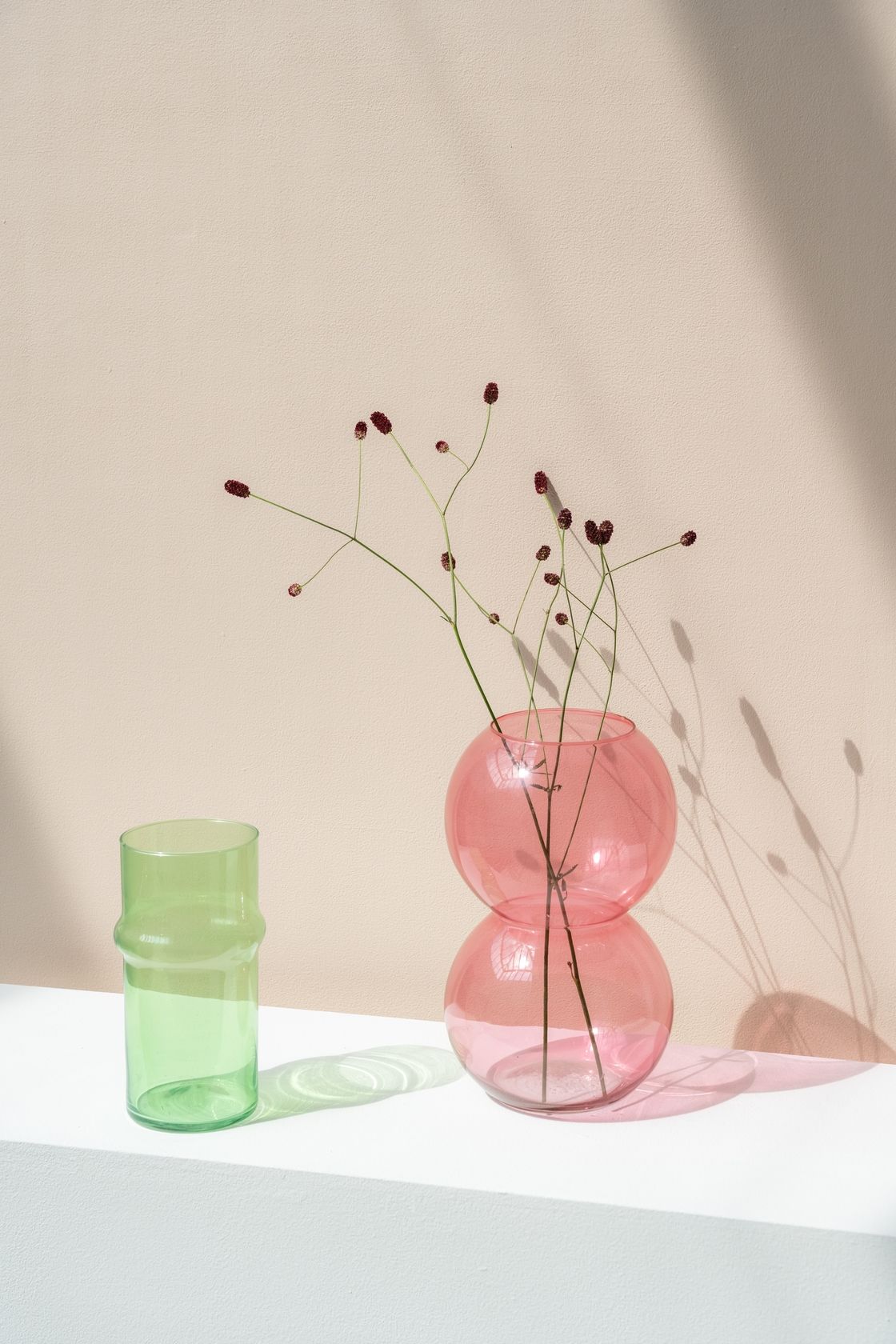 Glass Bulb Vase - Branded Apricot