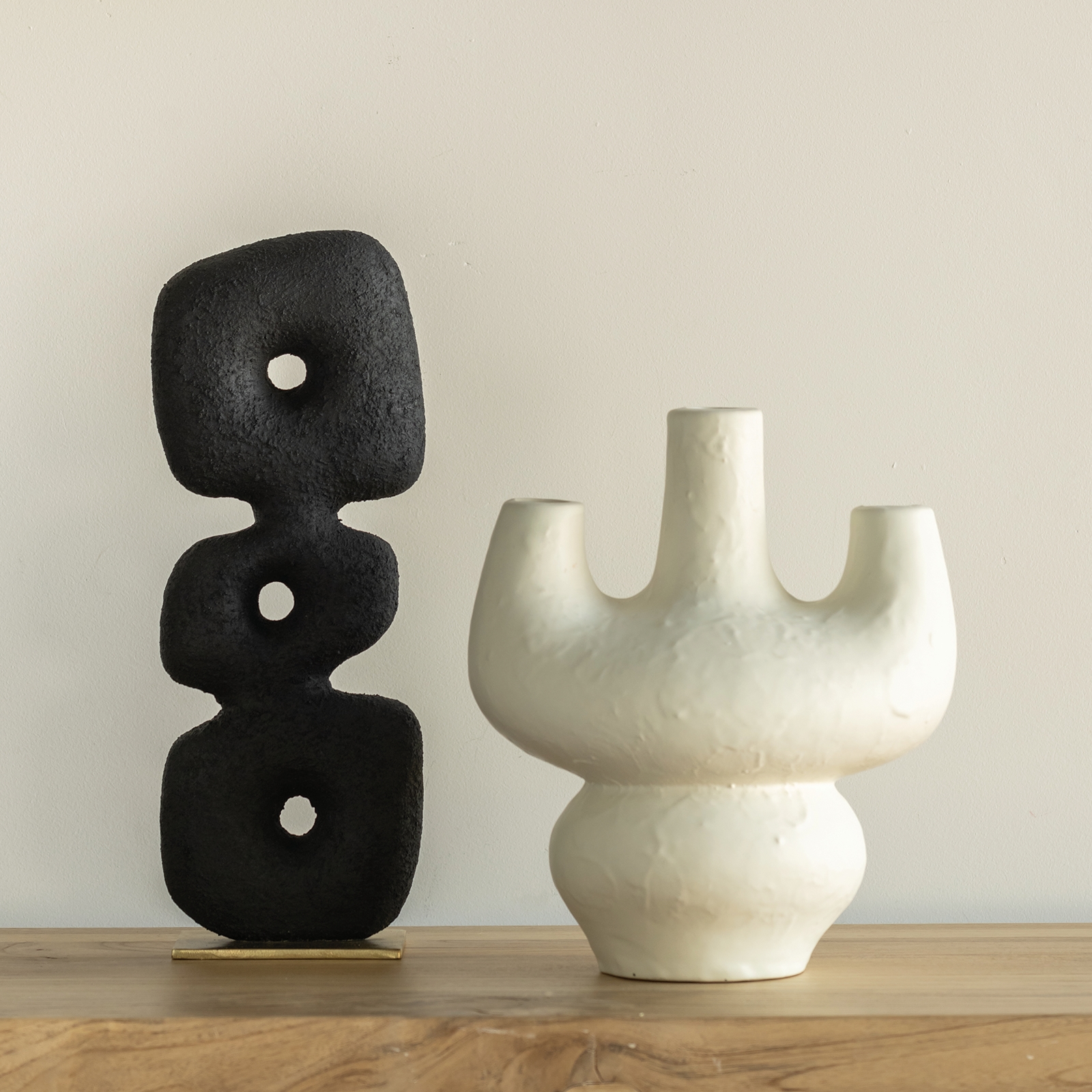 Chandelier Ceramic Candle Holder - White