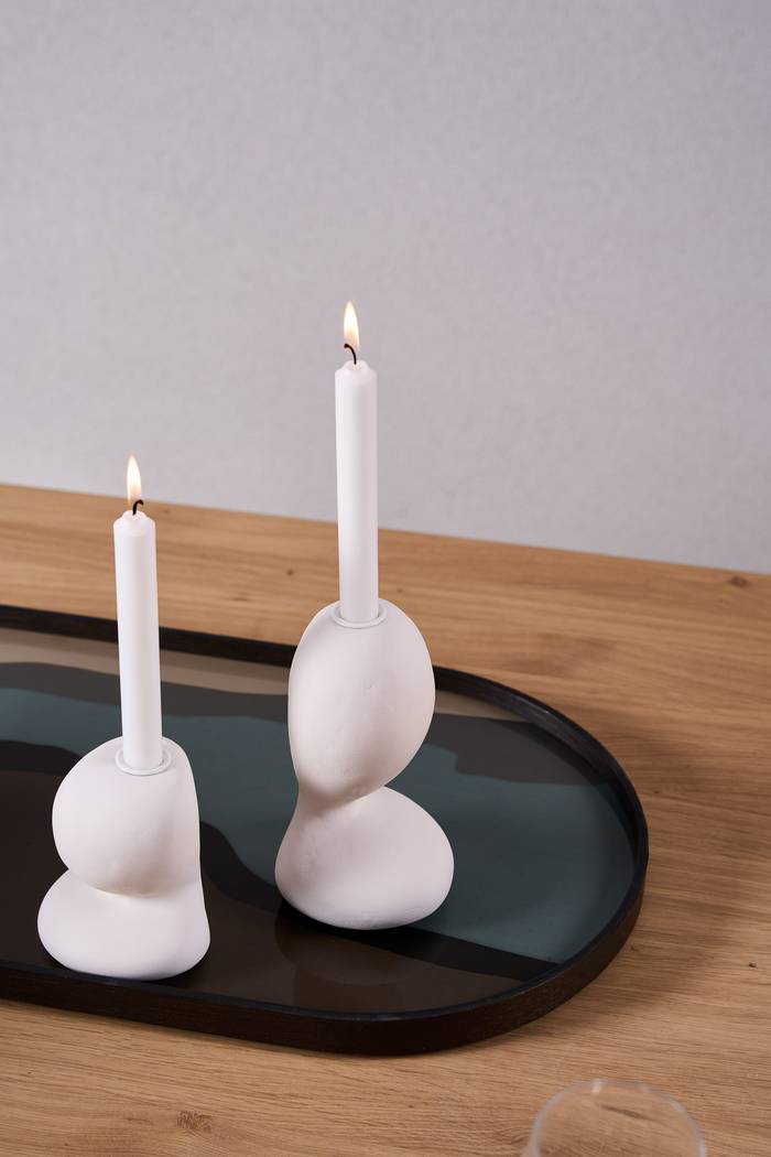 Chou Ecomix Candle Holder - Set of 2 - White
