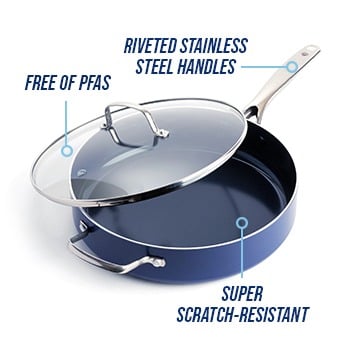 Blue Diamond 5 Quart Ceramic Saute Pan