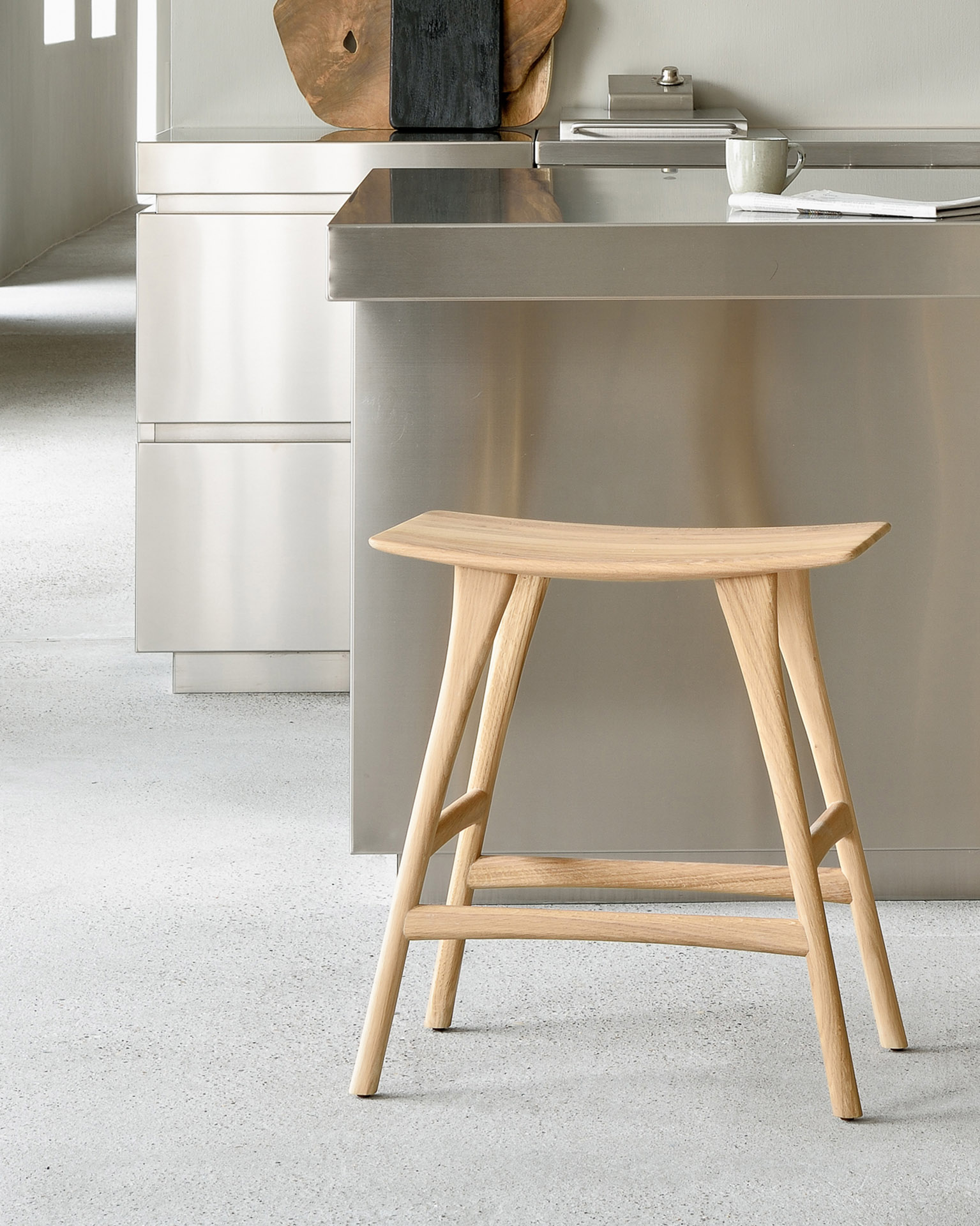 Ethnicraft Oak Osso Counter Stool
