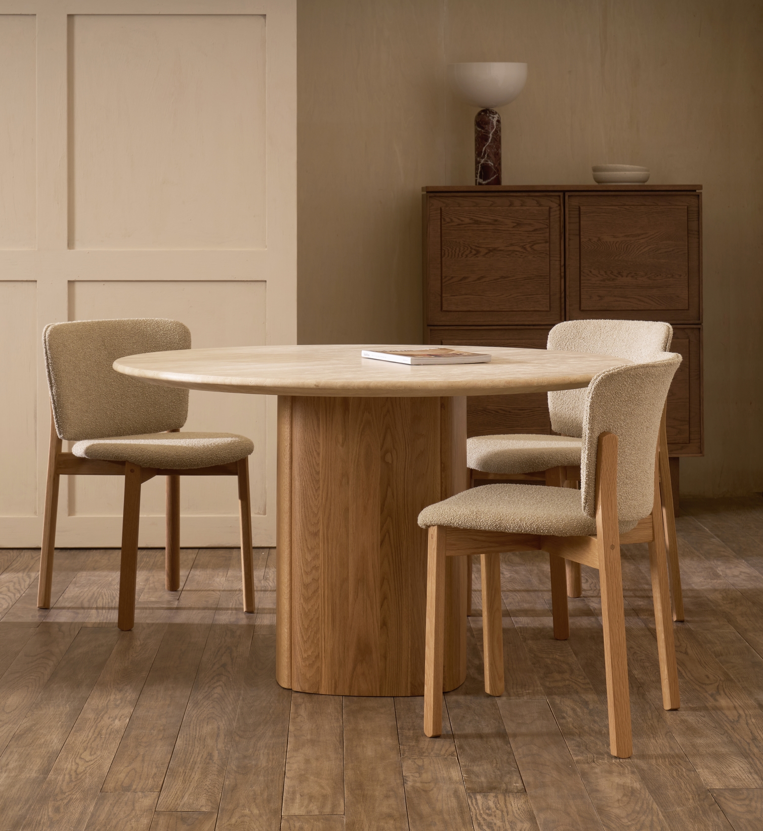Tathra Travertine Round Dining Table