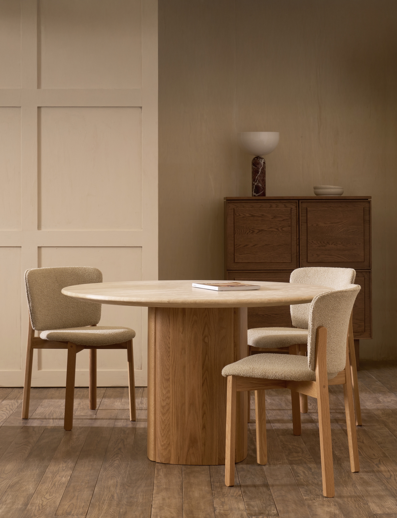 Tathra Travertine Round Dining Table