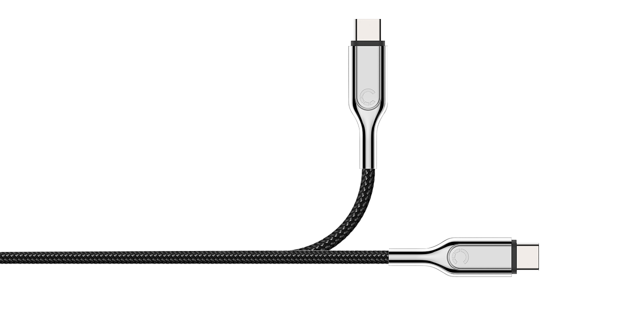 Cygnett Armoured 50cm USB-C to USB-C Cable (Black)