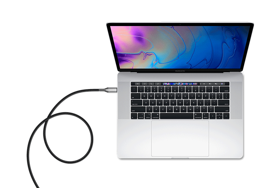 laptop charging with USB-C to USB-C (USB 2.0) Cable (Black)