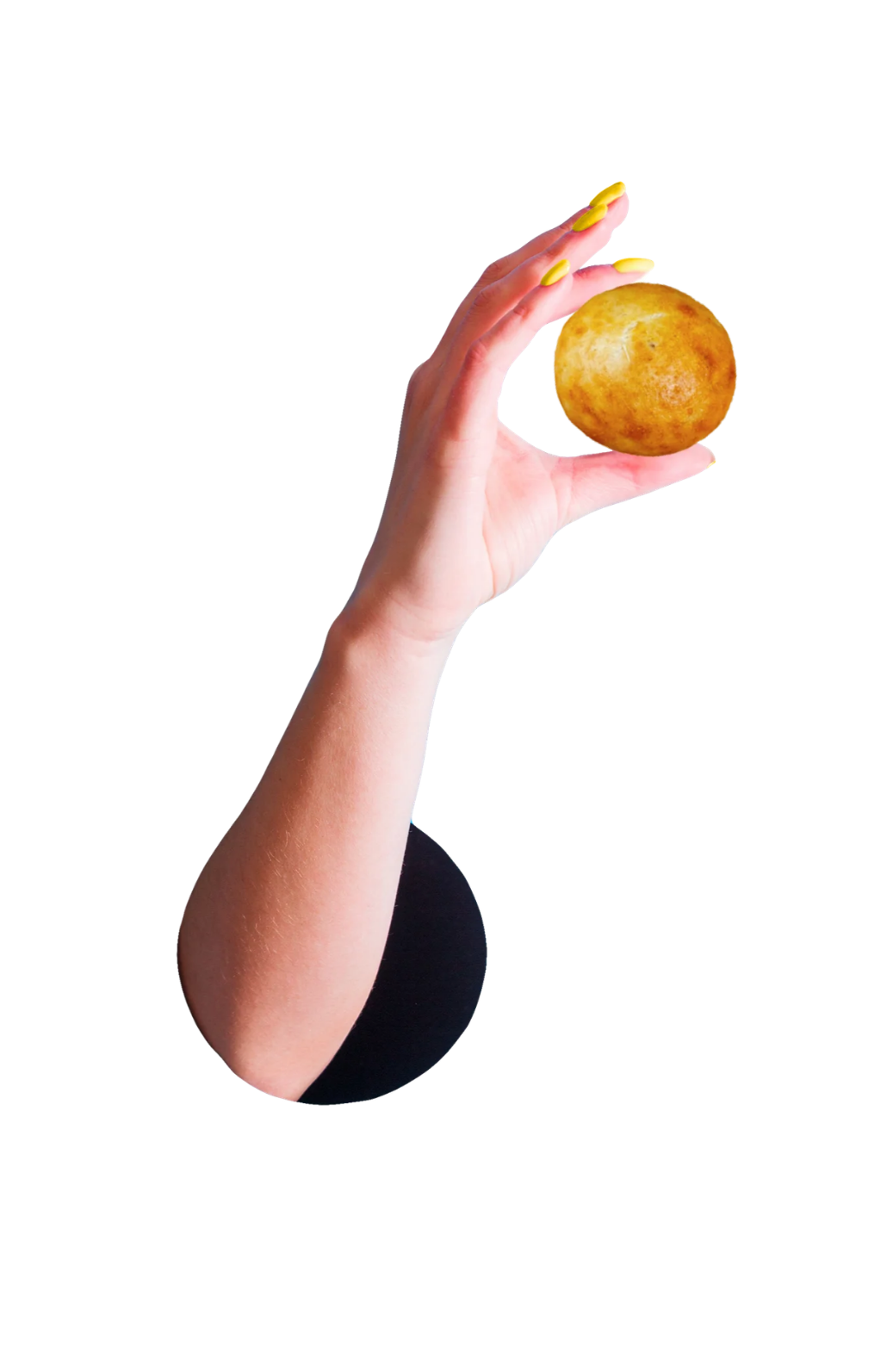 Hand holding a WunderEggs Egg & Cheese Protein Bun