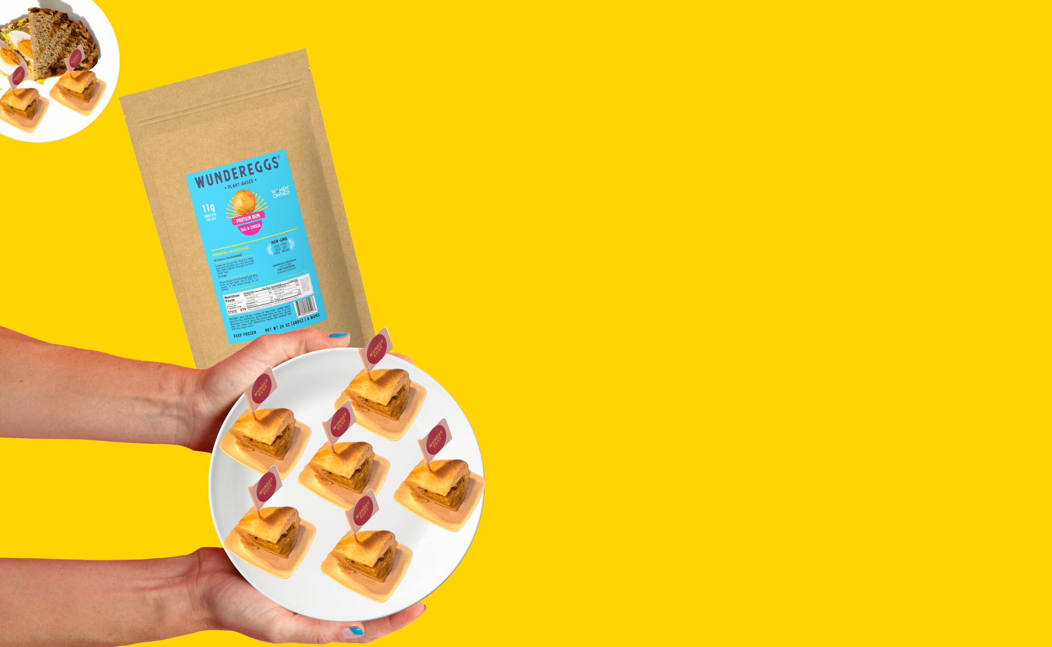 WunderEggs - Protein Bun, Egg & Cheese (Multi-Pack)