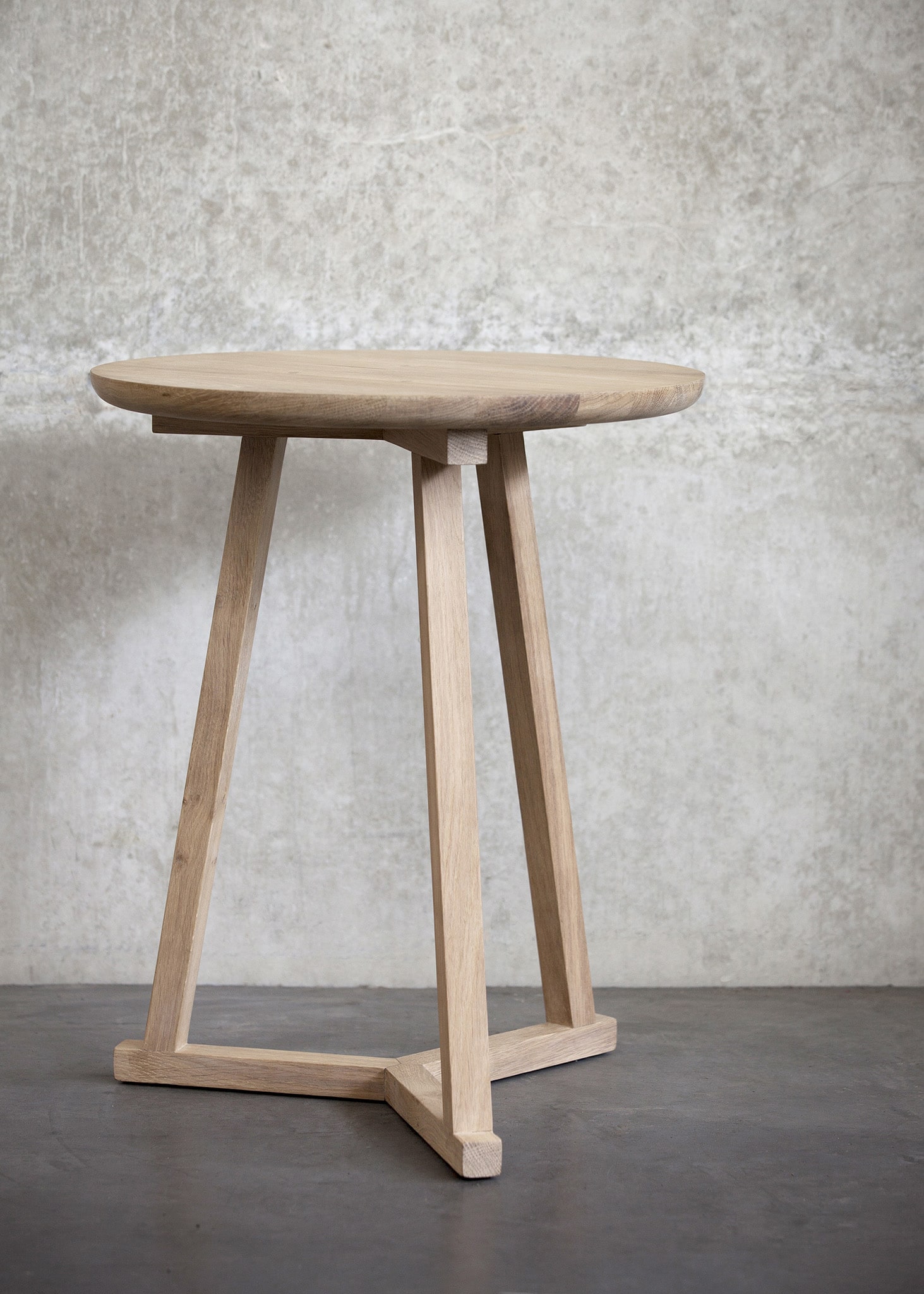 Ethnicraft Oak Tripod Side Table