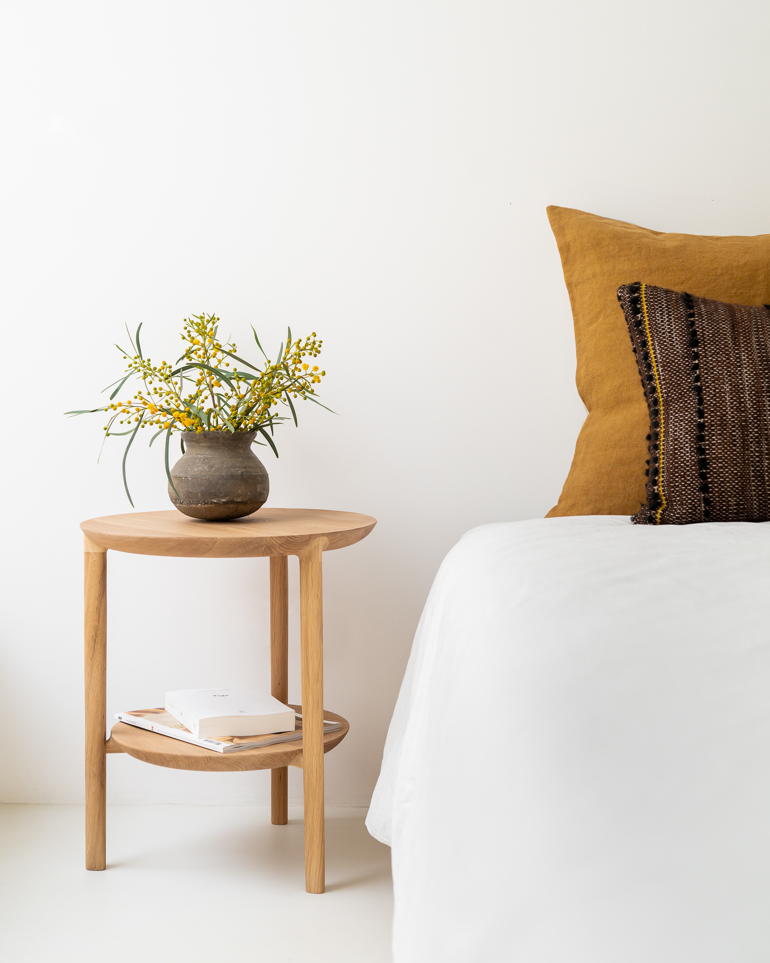 Ethnicraft Oak Tripod Side Table