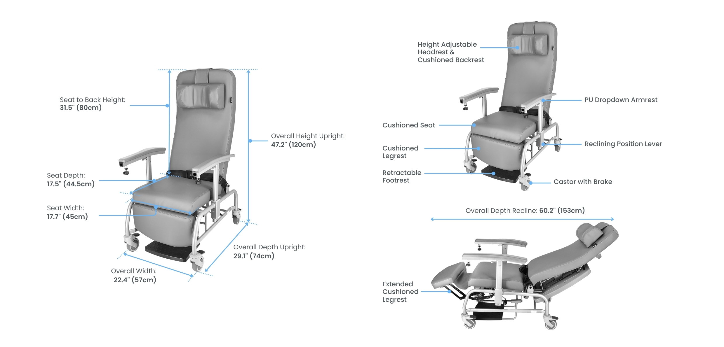 J310 Homecare Chair Diagram