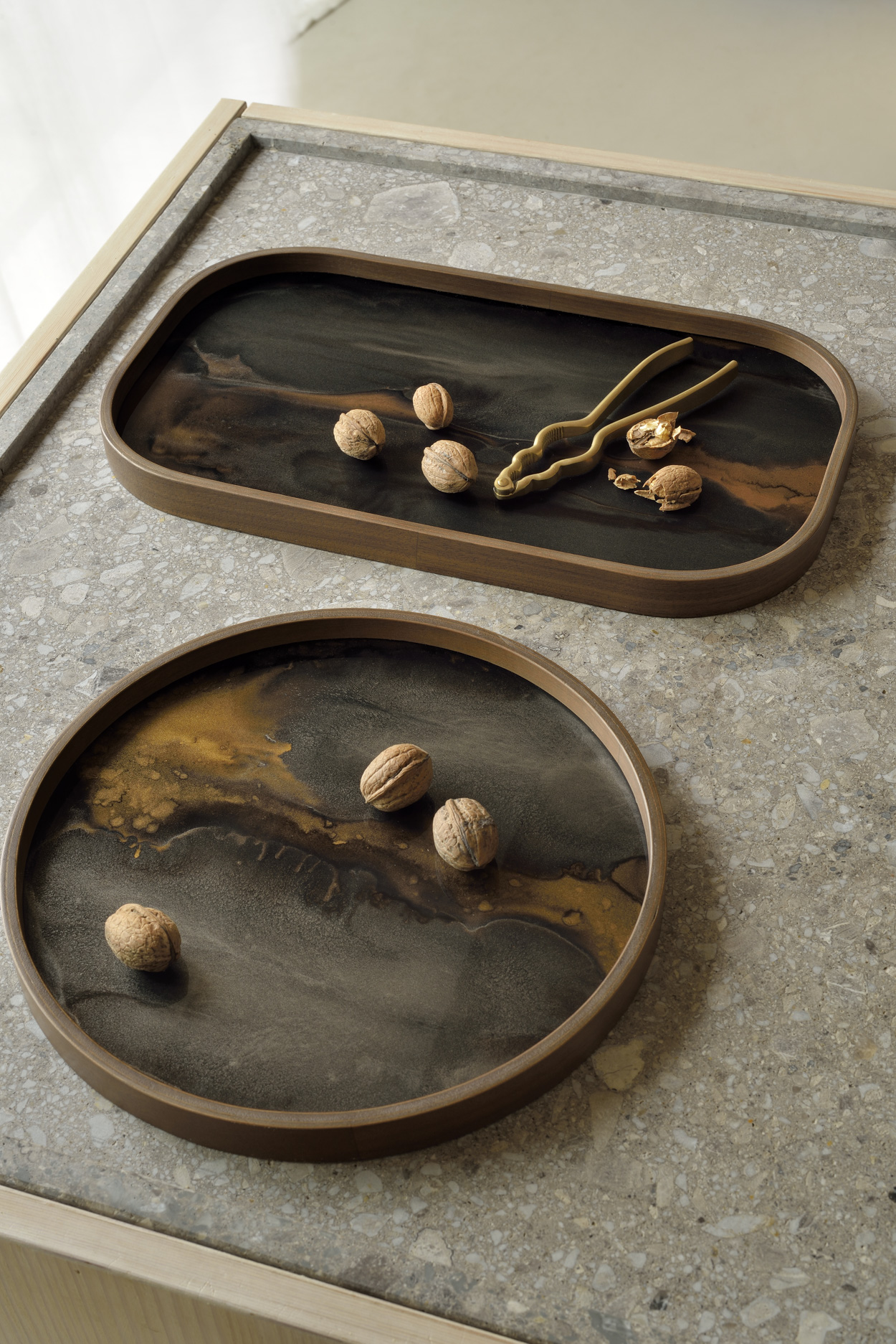 Ethnicraft Round Glass Tray - Small