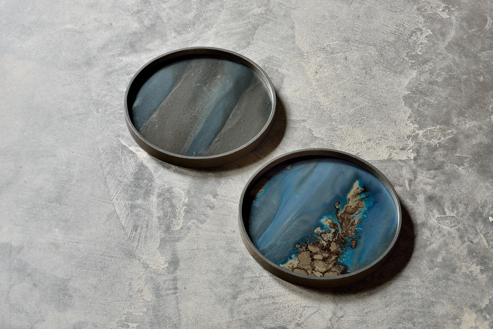 Ethnicraft Round Glass Tray - Small